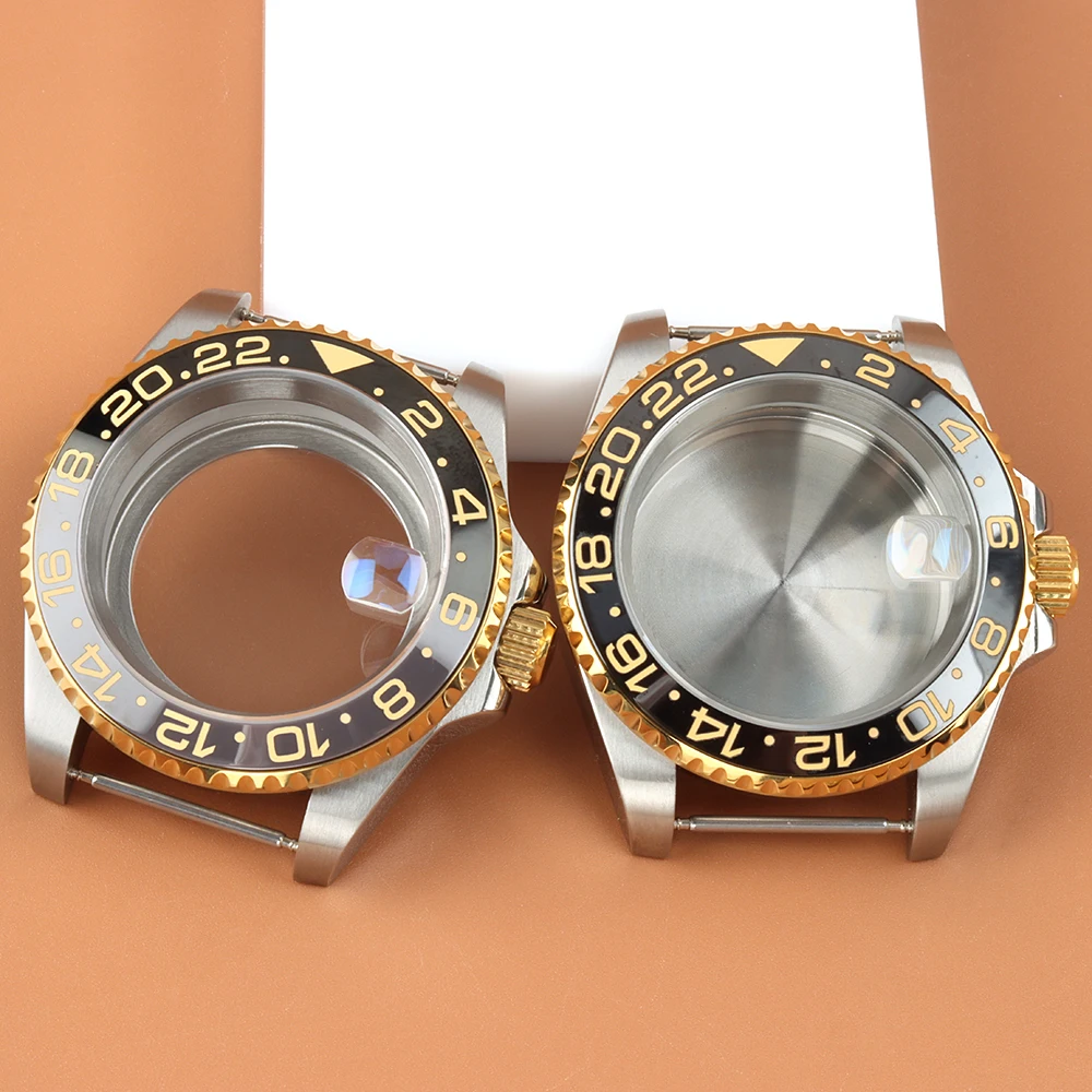 Hight-Quality NH35 40mm Watch Case Saphhire Glass Fit GMT SUB NH34 NH35 NH36 NH38 Movement 28.5mm Dial 316L Stainless Steel