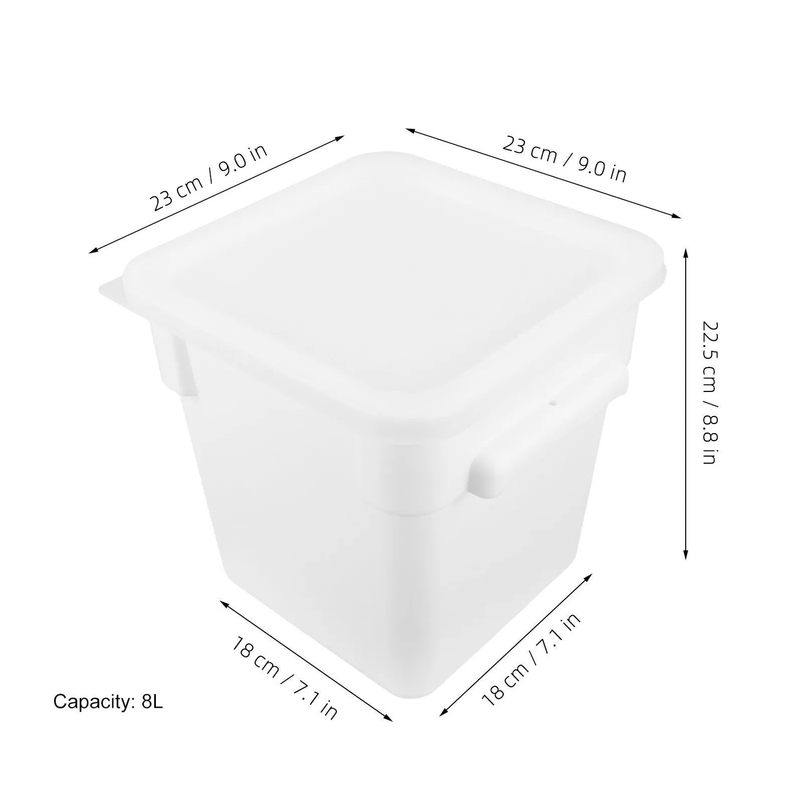 Kwadratowy plastikowy pojemnik – Food Storage In Restaurant recenzja i cena