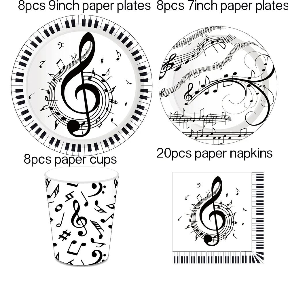 Romantyczna nuta Przyjęcie urodzinowe Jednorazowe zastawy stołowe Zestawy obrusów Balony Muzyka dyskotekowa Baby Shower Dekoracje imprezowe