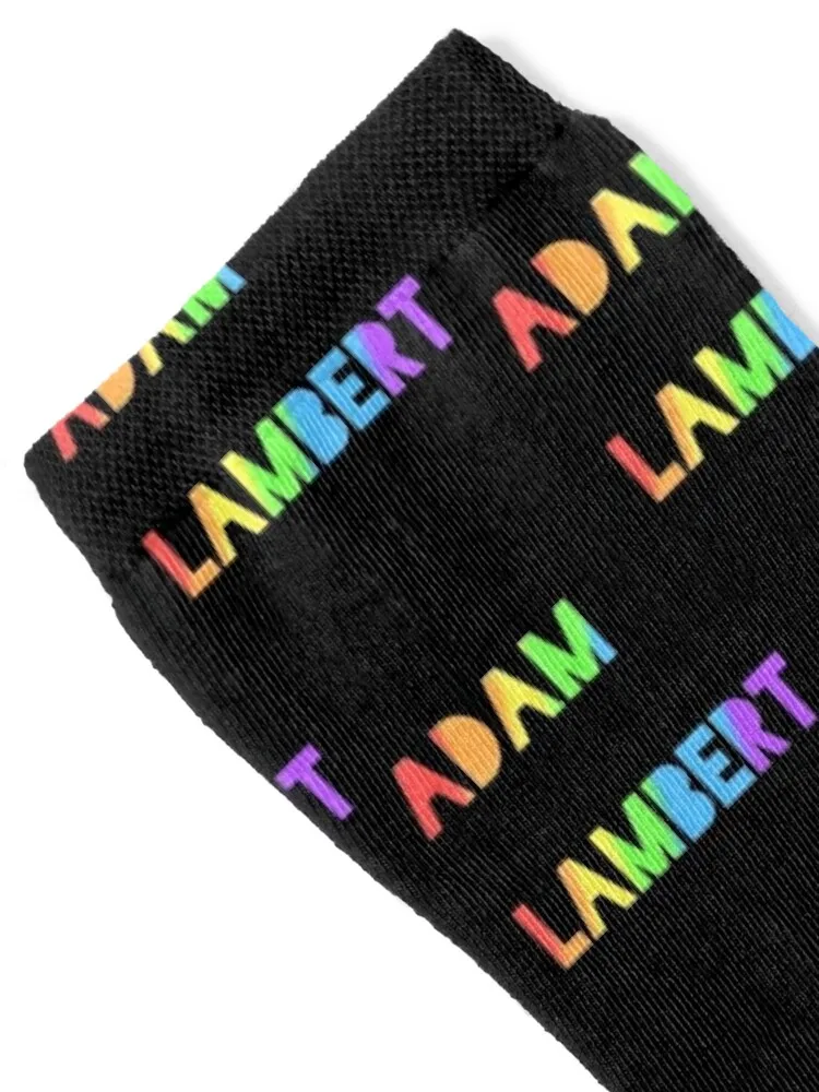 Adam Lambert rainbow Socks Antiskid soccer kawaii hiking cotton Socks Male Women's