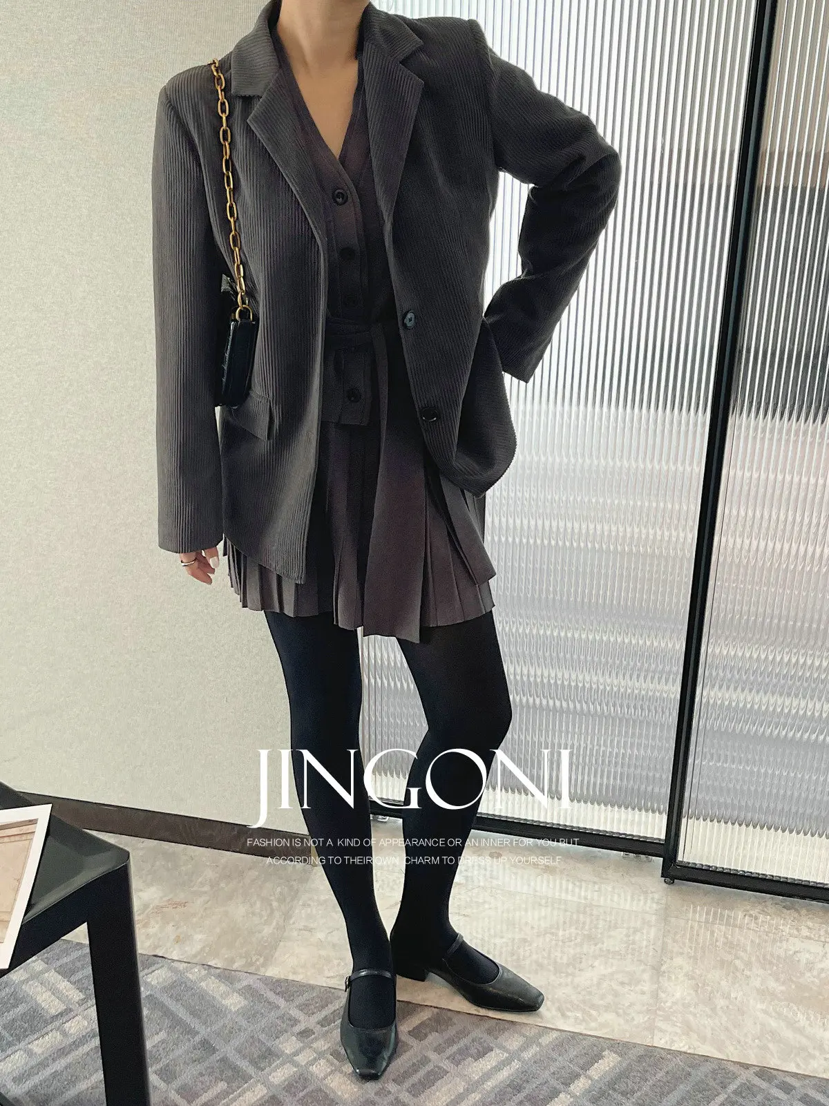 Corduroy Blazer Jacket Tops Y2K Women Clothing 2024 Woman Autumn Korean Style Vintage Elegant Coat Outerwears New Luxury Suit