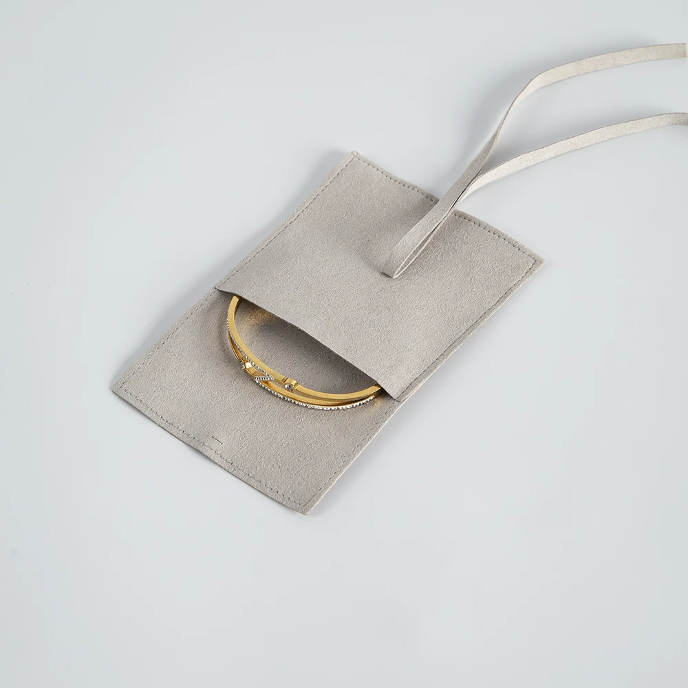 5Pcs  Microfiber Envelope Drawstring Storage Pouches Jewelry Packaging Bags for Rings Earrings Necklaces for Favors & Ornaments