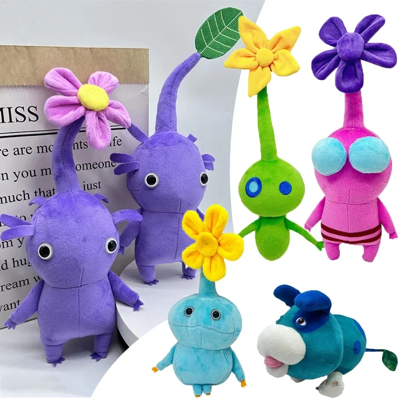 Pikmin Plush Toys Game Olimar Flower Leaves Bud Chappy Bulborb Stuffed Dolls Dog Plants Plushies Figure Kids Fans Birthday Gift