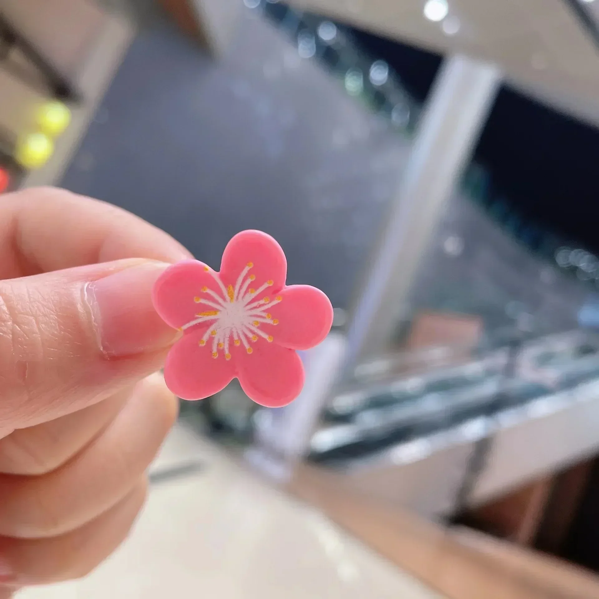 Hair Clips Pink Cherry Blossom Girl Cute Duck Mouth Clip Hairpin Hairpiece Female Hairdressing Tools Hair Snap Clips 헤어핀재료머리핀