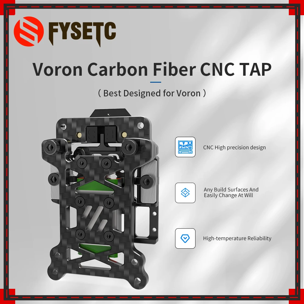 FYSETC Voron CNC Tap Carbon Fiber Tap Ultra Weight Linear Guide Rail Support 5V/24V for Voron 2.4 Trident 3D Printer Parts