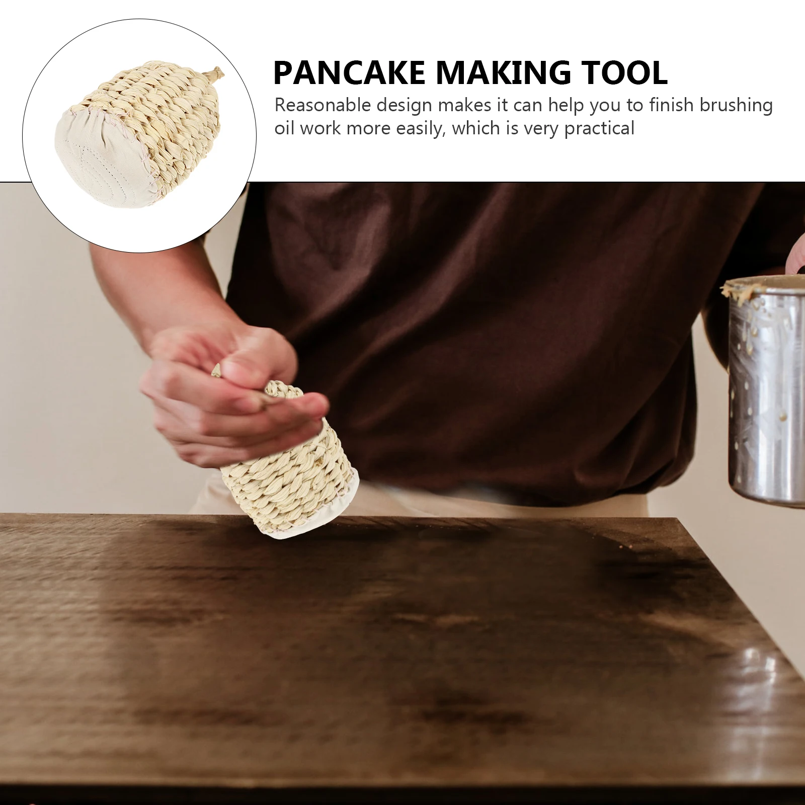 

1pcs Oil Applicator Pancake Making Tool Kitchen Supply For Baking Fried Eggs Non-Stick Easy Clean Oil Brush Pancake Spreading