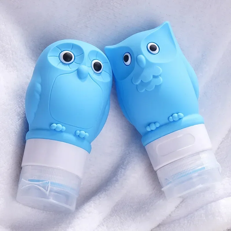 แบบพกพา Travel Empty รีฟิลการ์ตูนซิลิโคนขวดสําหรับแชมพู,โลชั่น,Liquid Cream Skincare คอนเทนเนอร์,1 PC