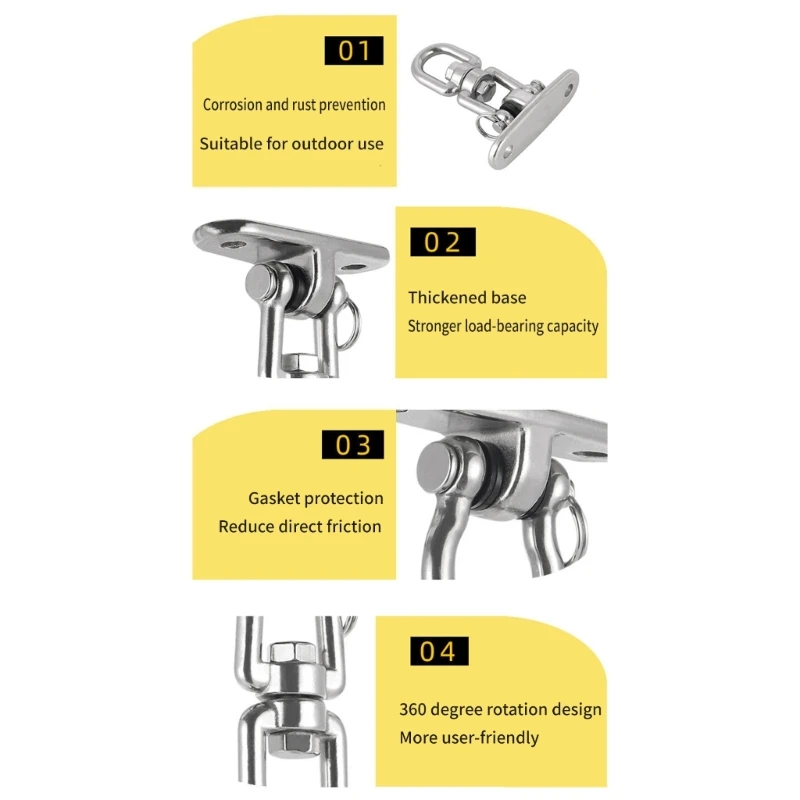 Universal Swing Ceiling Mount Hangers for Patio Swing and Porch Hammock Enduring