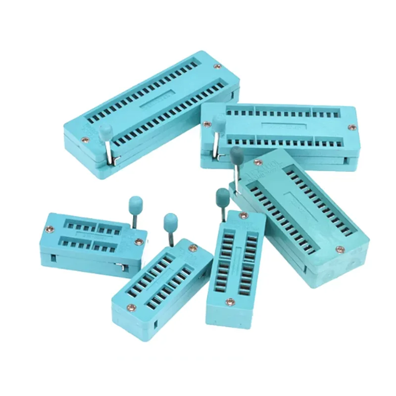 2PCS/LOT Green DIP Universal ZIF IC Socket 14P 16P 18P 20P 24P 28P 32P 40 Pin 2.54MM Test Solder Type
