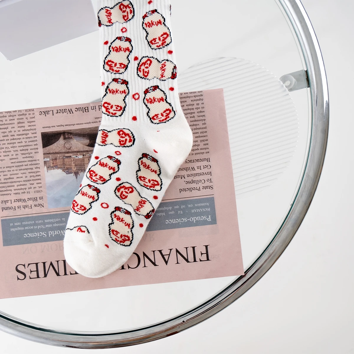 YAKULT Letter Skate Fitness damskie skarpetki do kostek dziewczyny zwykłe szkolne Kpop krótkie skarpety moda absorbuje upominki do gry w golfa