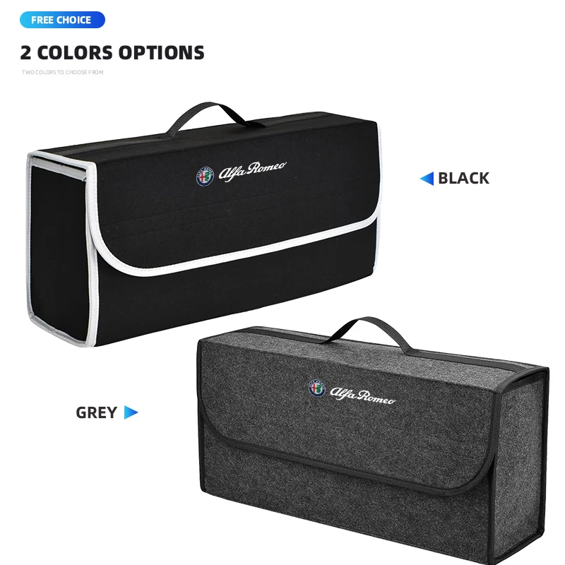شعار السيارة صندوق تخزين صندوق السيارة سعة كبيرة أداة المنظم حقيبة السيارات السلع اكسسوارات ل ألفا روميو ستيلفيو جوليا 159 جيوليتا #2