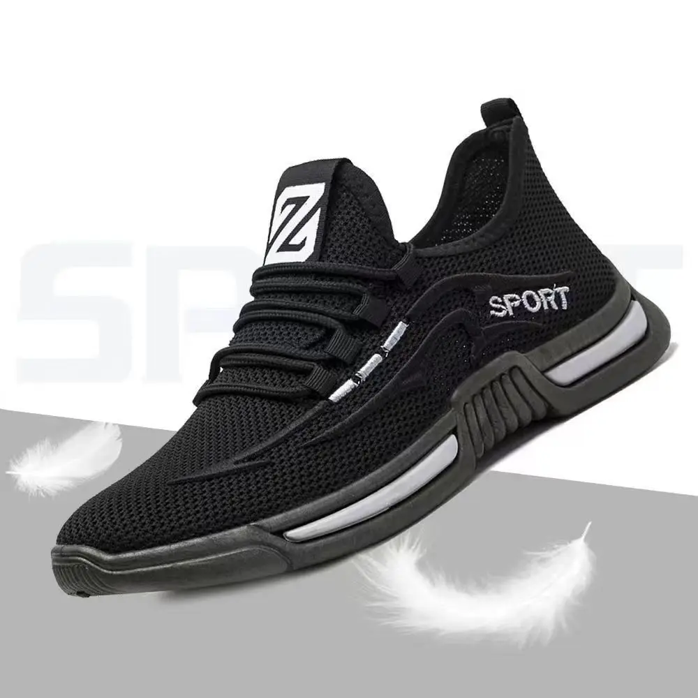 Zapatos planos deportivos para correr, zapatillas informales con cordones, cómodas y ligeras, para hombre, novedad de verano