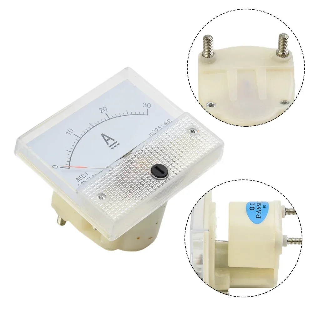 30A AMP Analog Ammeter Ammeter Panel Analog 1pcs Electronic Components Plastic White To Measure Electrical Current