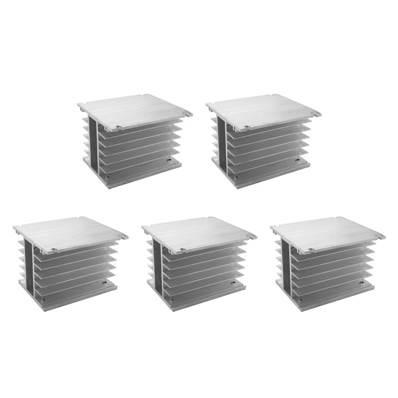 5X 3 Phase Heat Sink 80X110x100mm For SSR Solid State Relay Aluminum Heatsink