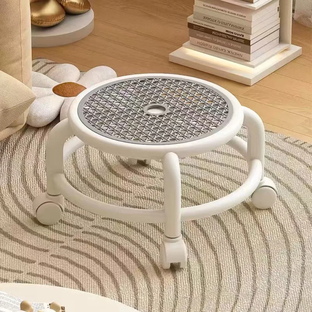 

Universal Wheel 360° Swivel Rolling Stool Pulley Plastic Comfortable Low Stools Small Size Multipurpose