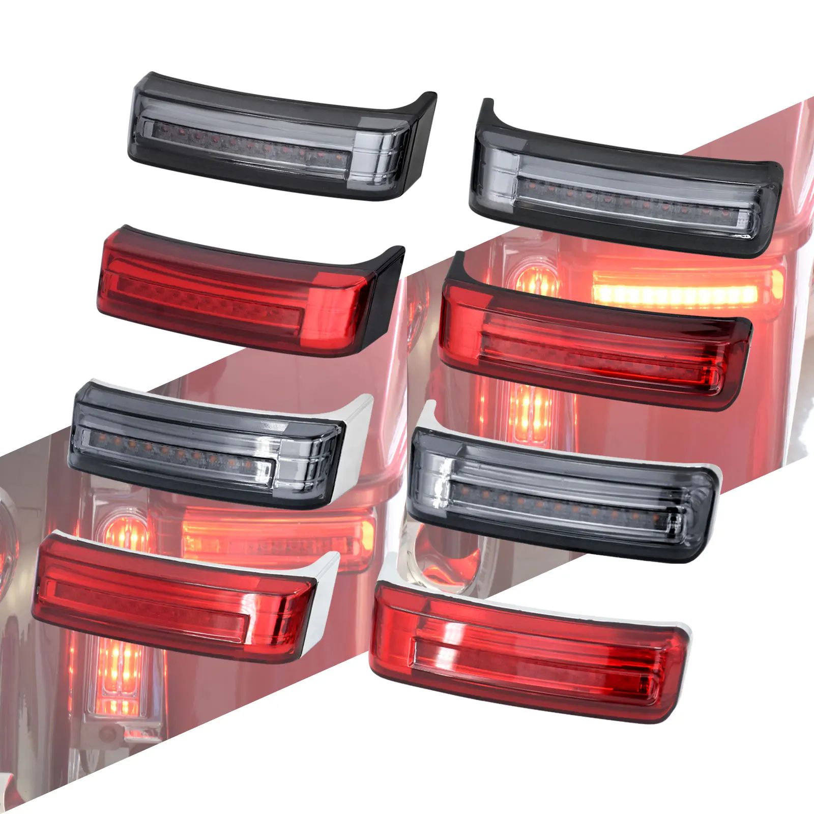 

Motorcycle Saddlebag LED Turn Signal Rear Brake Running Light For Harley Touring Road King Electra Street Glide FLTRX 1997-Up