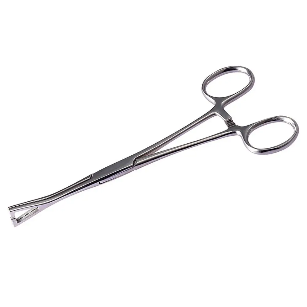 Tool Open Round Forceps Disposable Professional Tool Open Triangle Forceps Stainless Steel Piercing Clamp Body Jewelry Tool