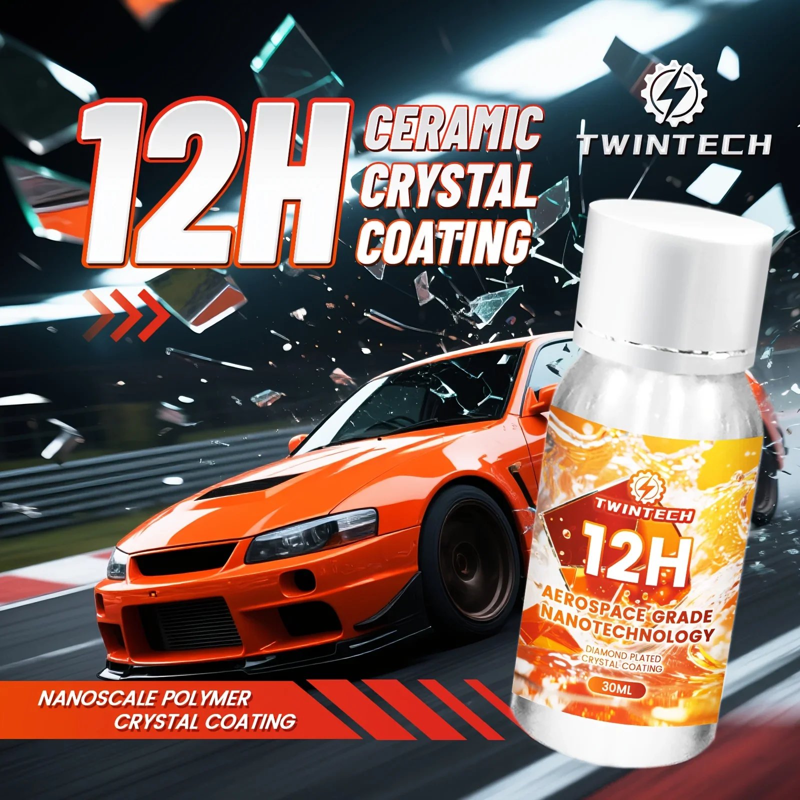 

TWINTECH 12H+ Быстрое керамическое покрытие для автомобильной краски — комплект автомобильного керамического покрытия, защита высокой твердости, подходит для автомобилей и мотоциклов