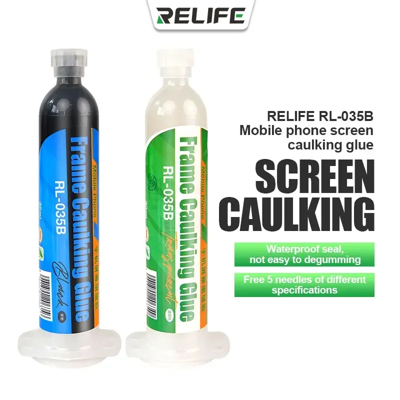 RELIFE RL-035B 30ML Mobile Phone Screen Caulking Glue Waterproof Sealing Curved Screen Border Adhesive iPhone Frame Repair Glue