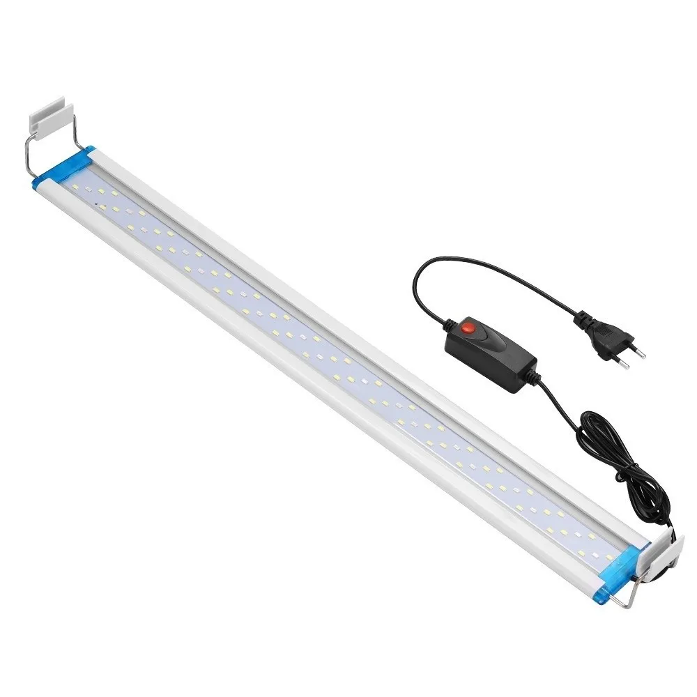 3 Colors Changeable Extensible Aquarium LED Clip on Super Bright Fish Tank Light 18cm 28cm 38cm 48cm Tank Water lighting