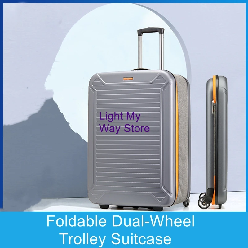 20-inch Carry-On Suitcase Multi-Functional Foldable Luggage 24-inch Multi-Directional Wheels Combination Lock Trolley Case