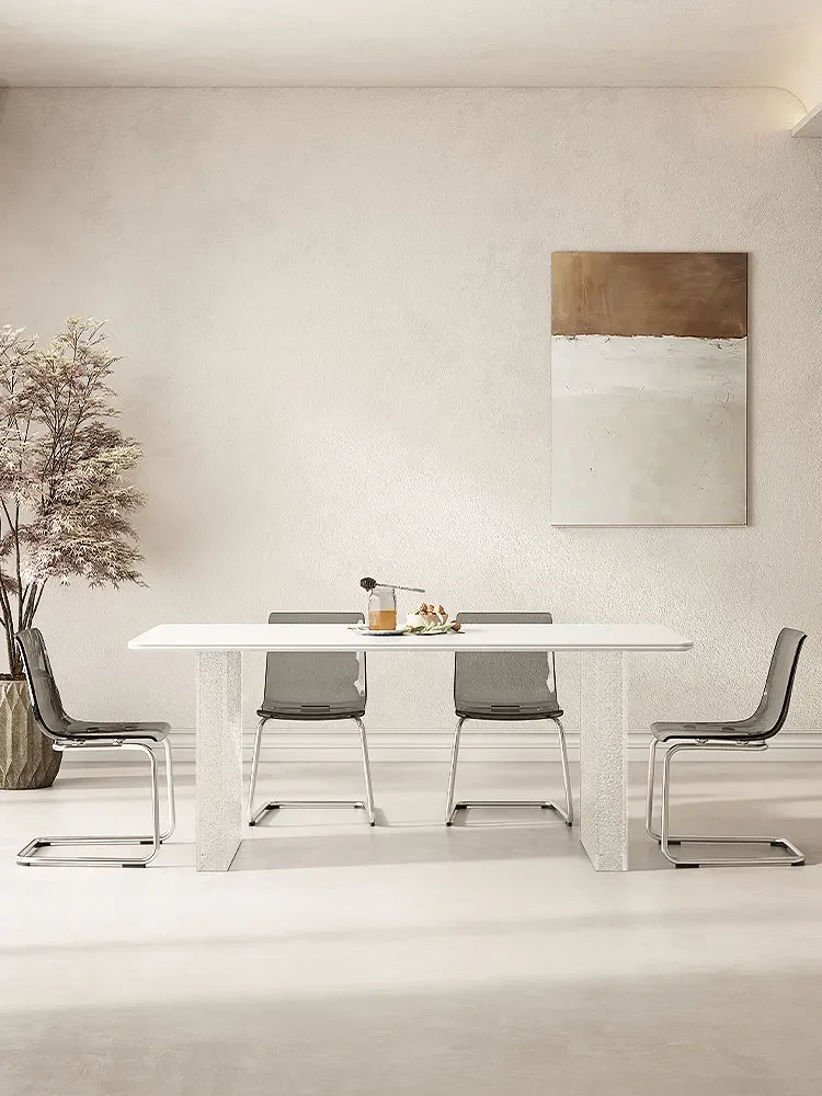 

Обеденный стол из акриловой каменной плиты с каменным узором Delifeng, светильник для маленькой квартиры, роскошный простой полный поддерживающий подвес, прозрачный