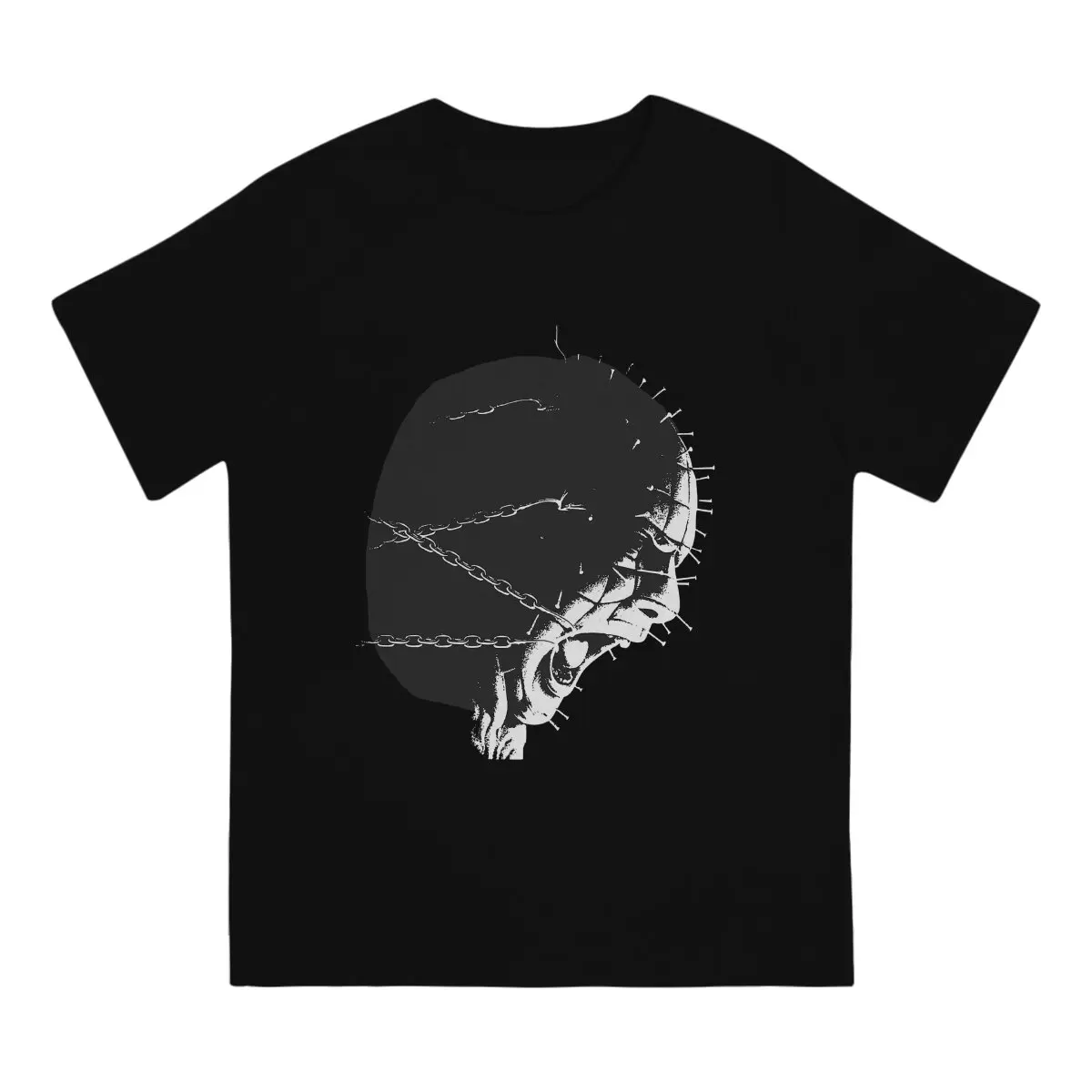 Men T-Shirts Pinhead Struggle Leave Hell Funny 100% Cotton Tee Shirt Short Sleeve Hellraiser T Shirt Round Neck Clothes Gift