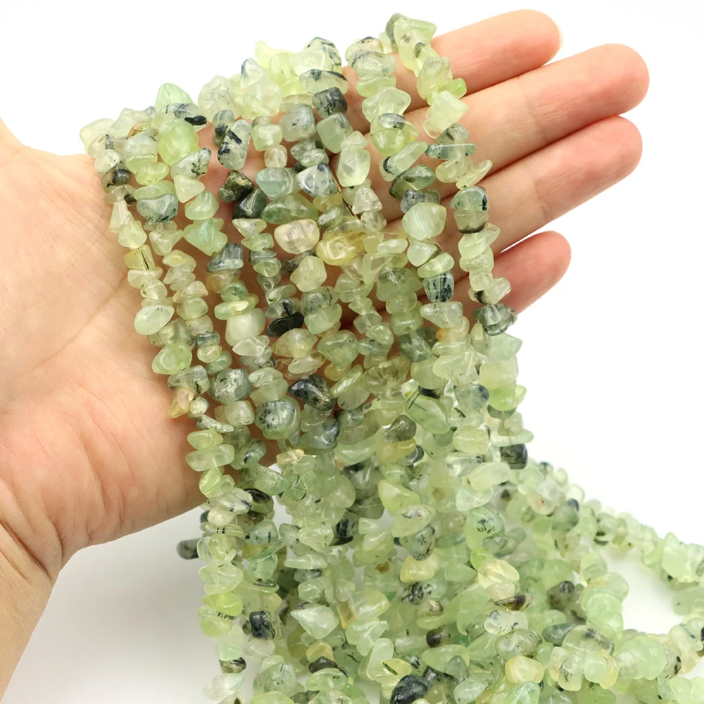 

Prehnite Freeform Chip Gravel Natural Irregular Loose Spacer Gemstone Bead For Jewelry Making DIY Necklace Bracelet Accessories