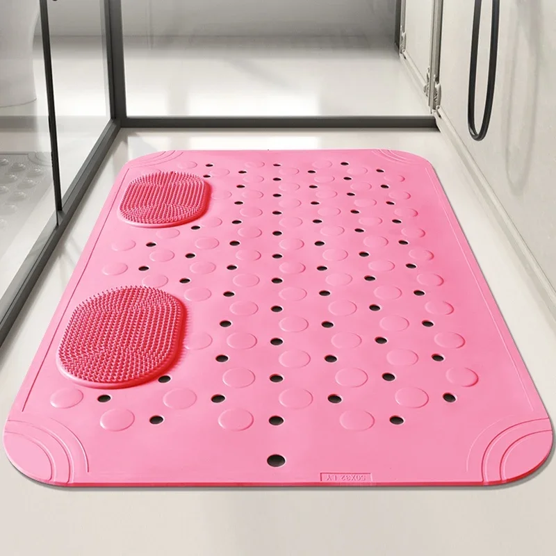 Massage Granule Anti Slip Bath Floor Mats Household Shower Room Suction Cup Pads Anti Fall Quick Drying Water Leakage Coverings