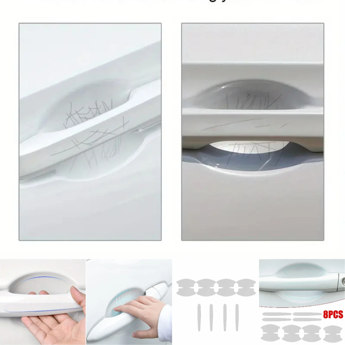

Car Door Bowl Handle Invisible Protective Sticker Auto For Dodge Charger Challenger Durango Journey GrandAutoavan Dart Nitro Cal