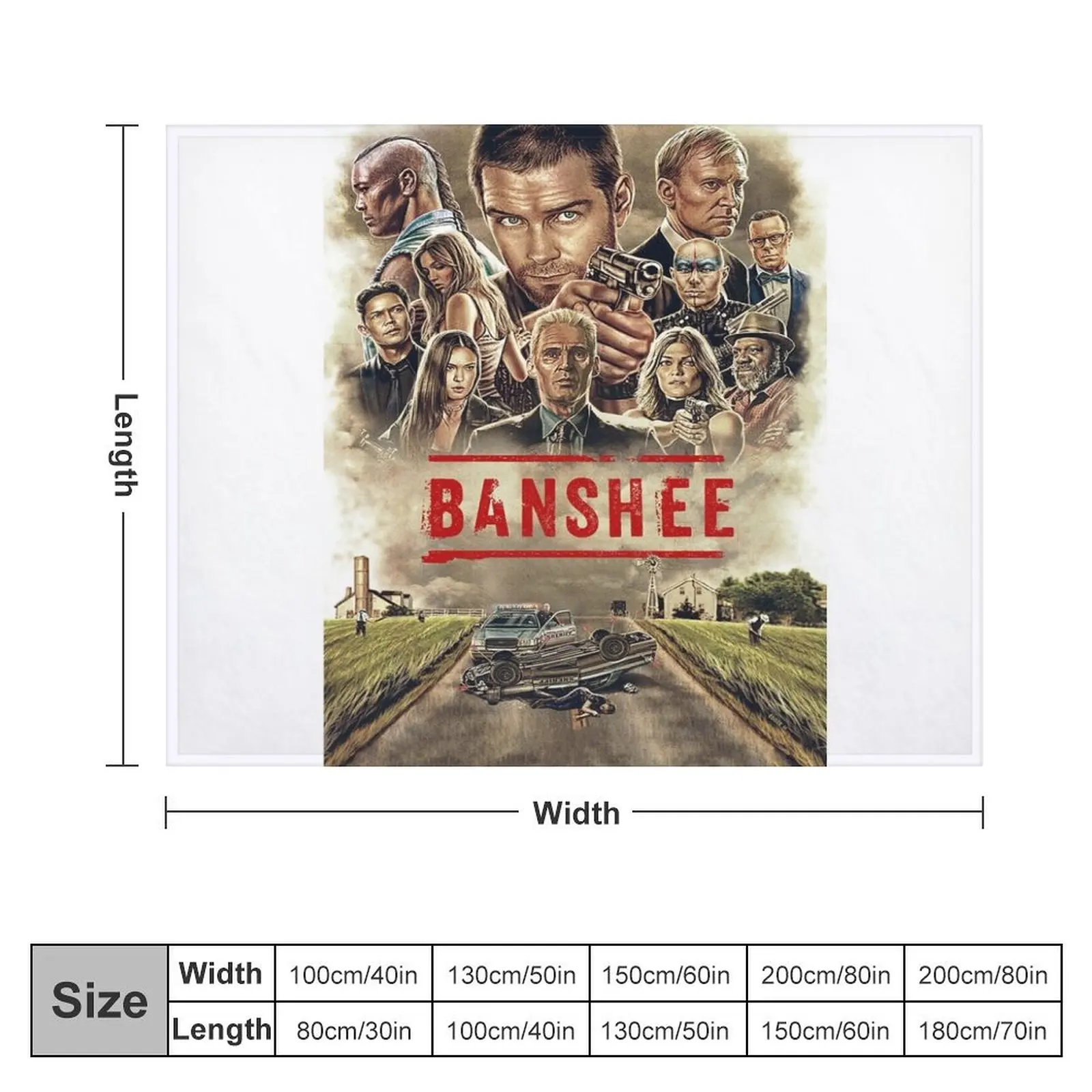 Banshee Throw Blanket Plush Soft Beds Heavy Camping Blankets