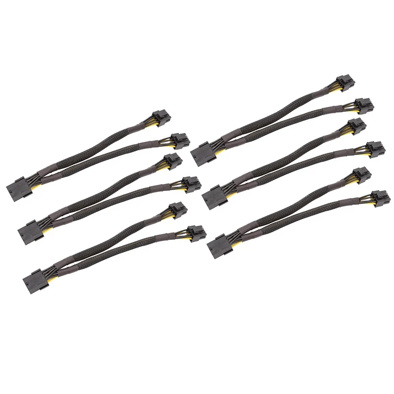 8 Pin PCI-E PCI Express Graphics Video Card GPU VGA 8 Pin Female To Dual GPU 8(6+2 ) Pin Male Sleeved 8Pin Splitter 20CM