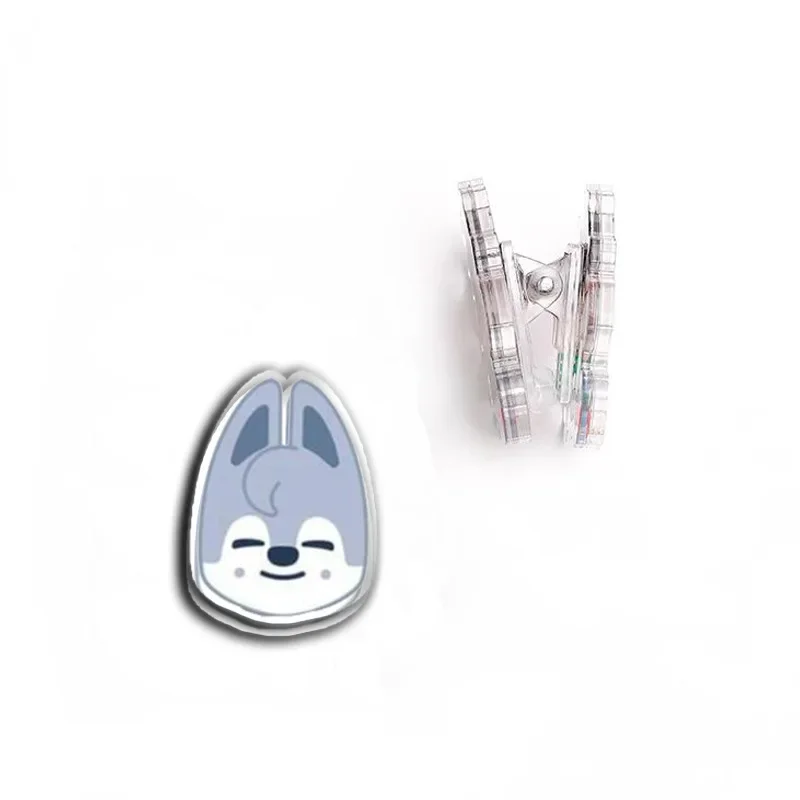 2025 Latest SKZOO Acrylic PP Clip Creative Cartoon Anime Star Cartoon Stationery Clip