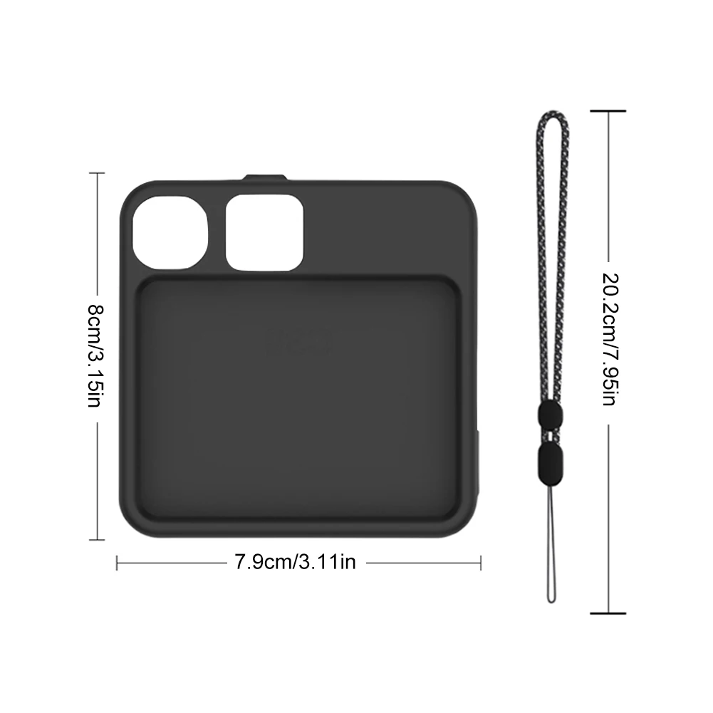 Funda protectora de silicona para conejo R1 AI, Kit de cubierta protectora anticaída con cordón, Protector de pantalla de 2 piezas, película de vidrio templado