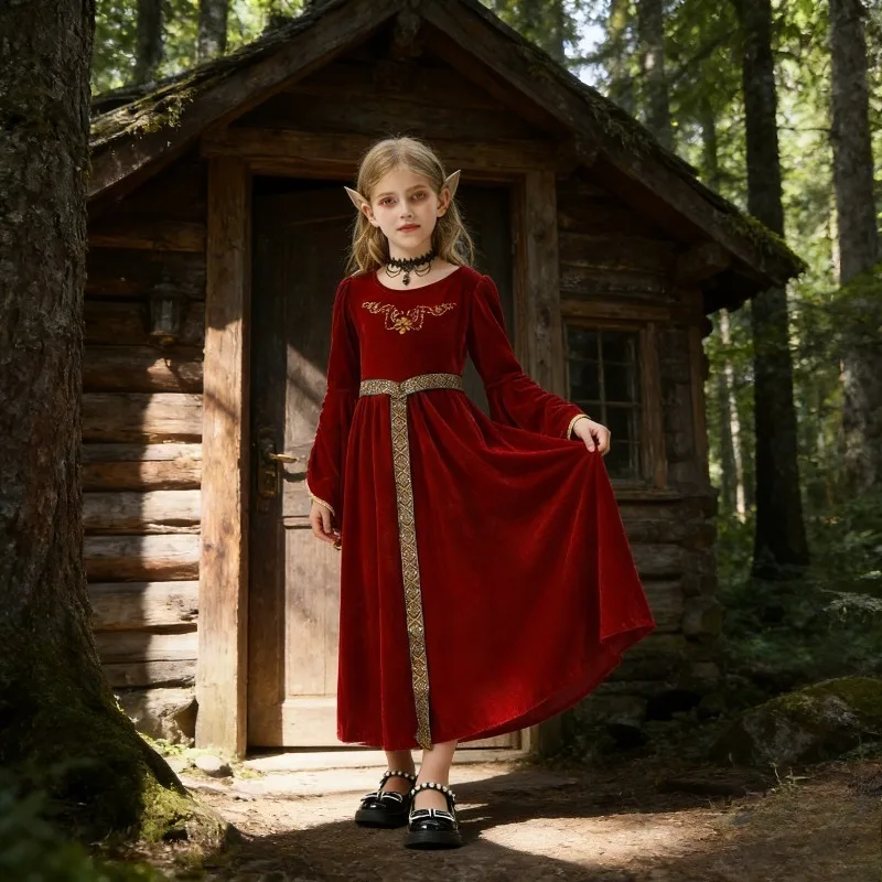 

Medieval Children's Clothing Retro Style Dress Renaissance Themed Farm Girl Dress