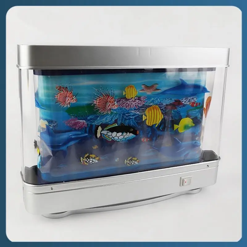 Artificial Tropical Fish Tank Lamp Aquarium Night Light Virtual Ocean Dynamic LED Table Lamp Room Decoration Gift Durable Euplug