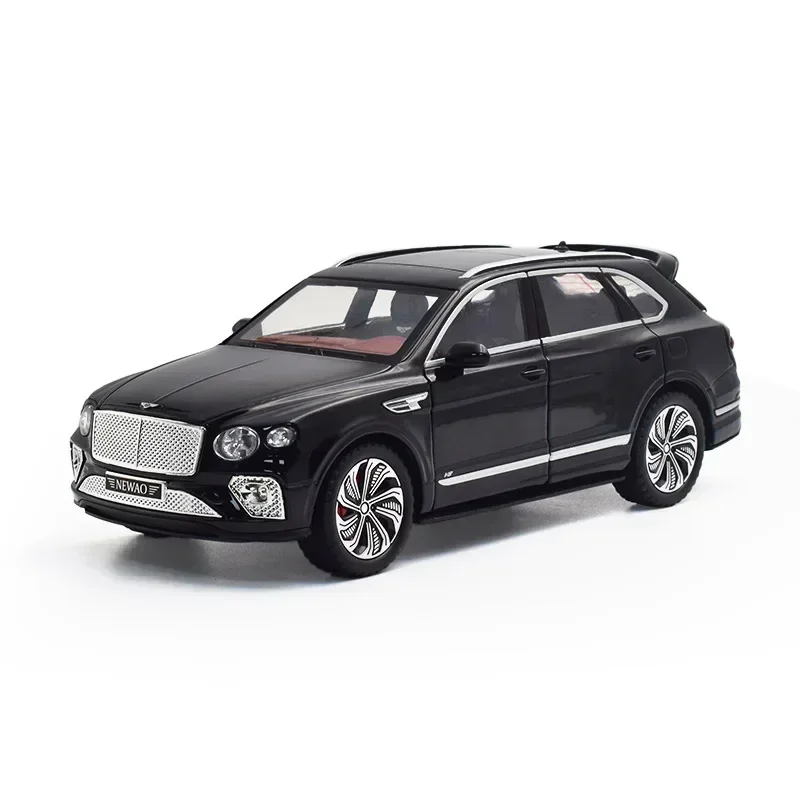 Bentley-High Simulation Diecast Metal Alloy Model Car, puxar para trás a luz sonora, coleção de presentes para crianças, Bentayga, A543, 1:24