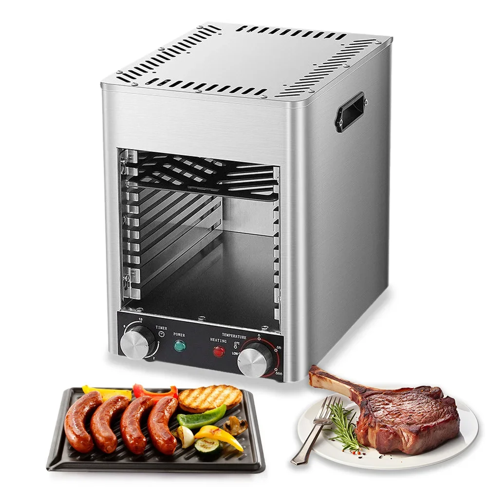 

NPJ003 Auto Smoke & Broil: 1700W Electric Steak Grill For Precise Cooking Of Beef, Poultry, & More