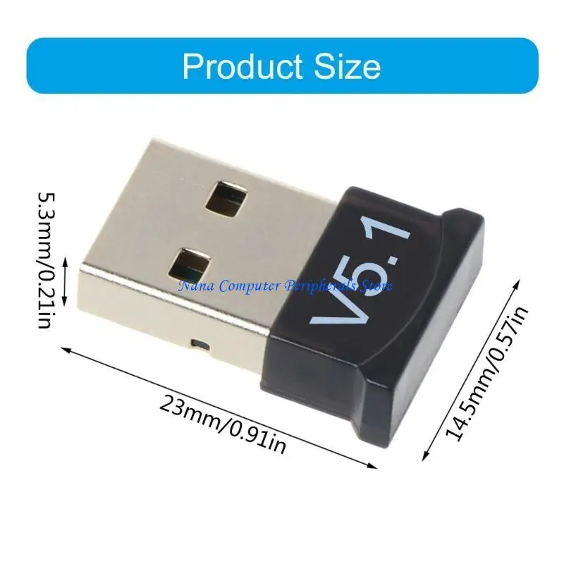 F68C Pluetooth- متوافق 5.0 محول USB جهاز إرسال مستقبل الصوت لمكبر صوت الكمبيوتر #6