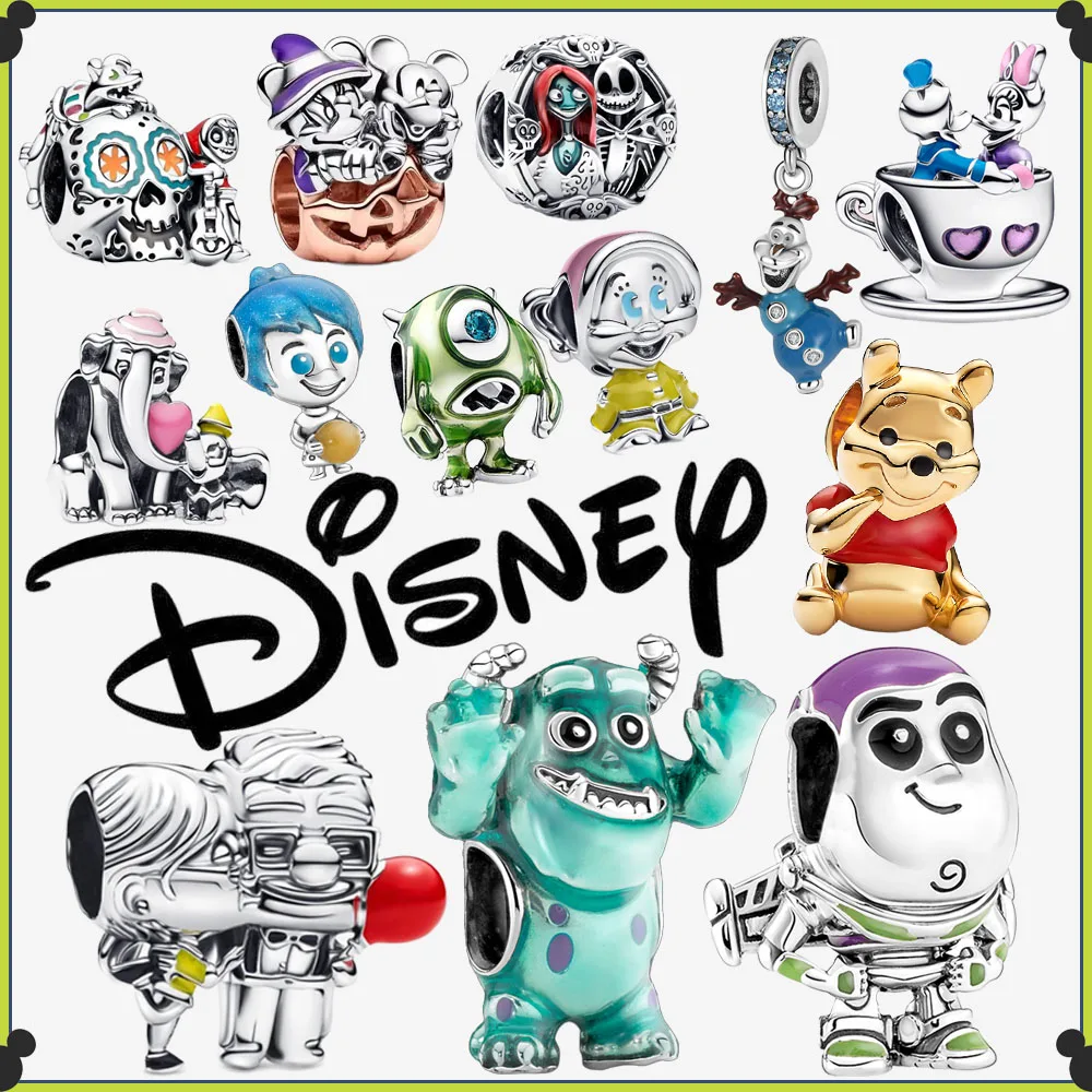 ديزني بيكسار سولي بوه غرزة 925 فضة نيمو استرخى سحر صالح الأصلي خرز سوار مجوهرات لتقوم بها بنفسك هدية