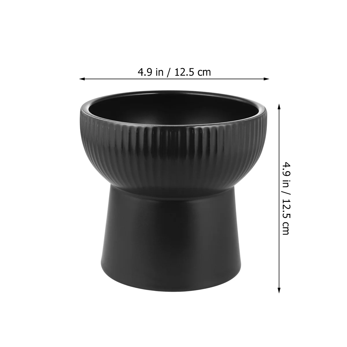 

Eco Friendly Ceramic Pet Bowl High Feet Non Slip Base for Cats Dogs Easy to Clean and Carry Black Pet Feeder High Feet Feeder