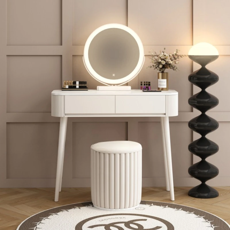 

Minimal Drawers Dressing Table Modern Women Desk Mirror Dressing Table White Aesthetic Coiffeuse De Chambre Furniture Bedroom