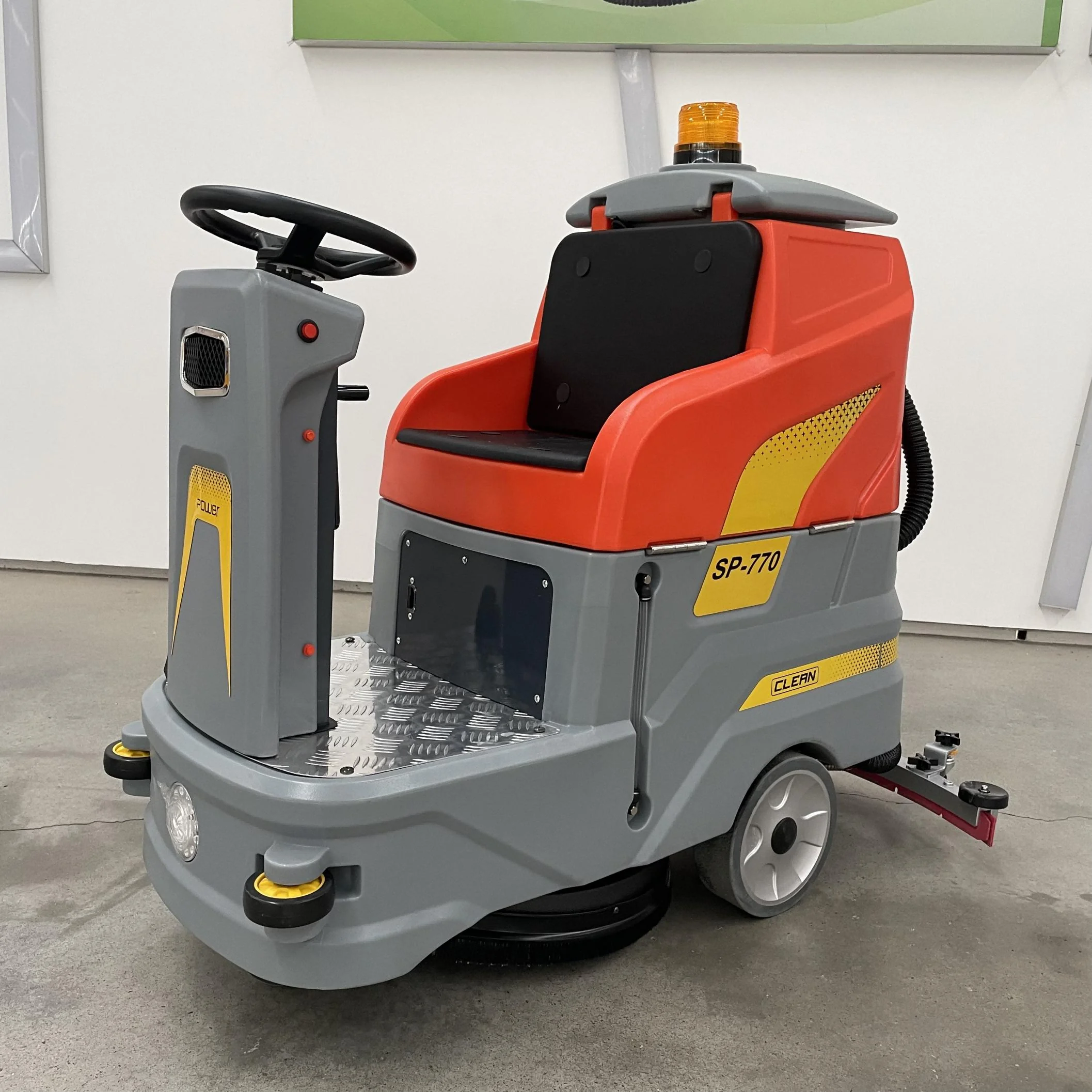 Factory Direct Sale Ride-On 3-4H Work Time Scrubber Warehouse Cement Floor Washing Machine