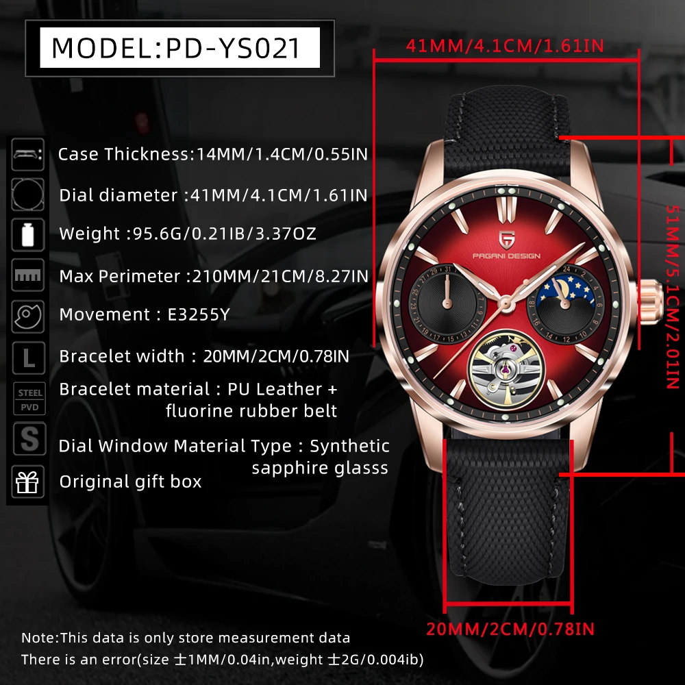 Pagani Design Luxury Automatic Mechanical Men's Watch