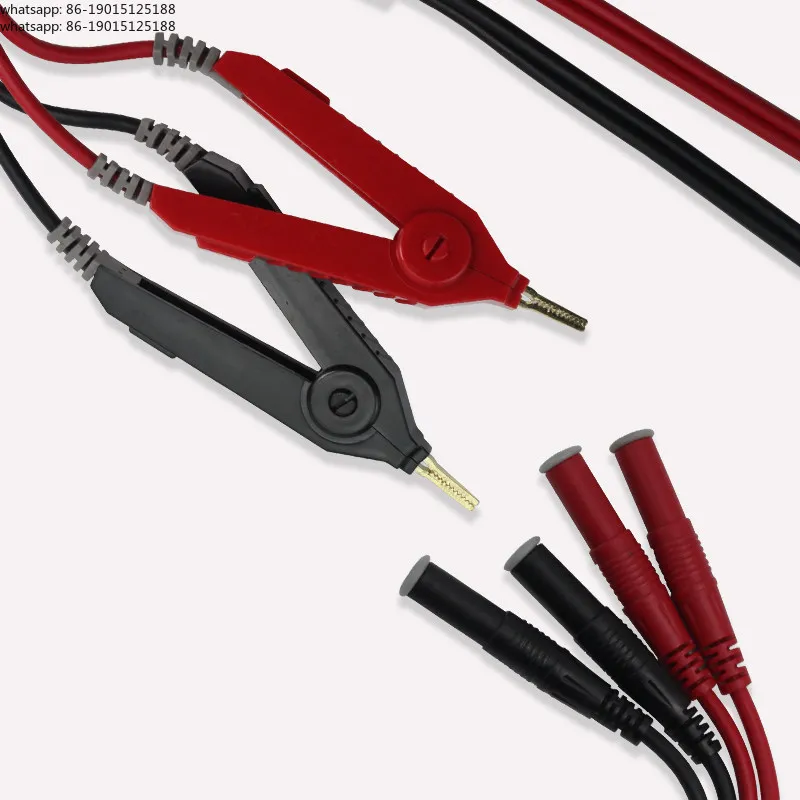 Milliohmmeter test cable clip Kelvin pointed bill duck bill crocodile clip LCR low resistance bridge ohmic DC four wire