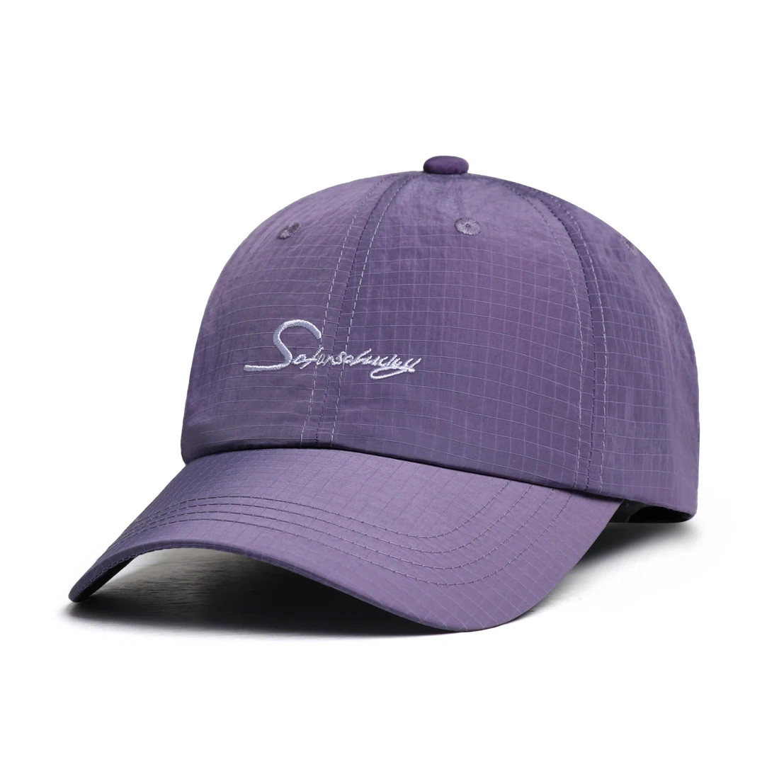 Plaid embroidered letter quick-drying baseball cap - multiple colors available. Fresh and casual style. Suitable for commuting.