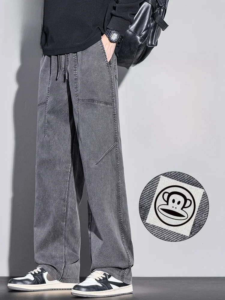 

Мужские повседневные брюки Paul Frank, свободные, прямого кроя, в американском стиле, весна 2026, из прочной и комфортной ткани