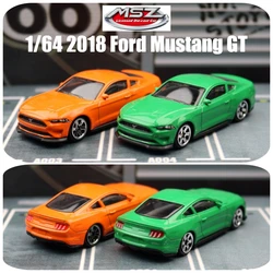 1/64 Ford Mustang GT Toy Car Miniature For Children CCA MSZ 1:64 Super Vehicle Model Free Wheel Diecast Collection Gift Kid