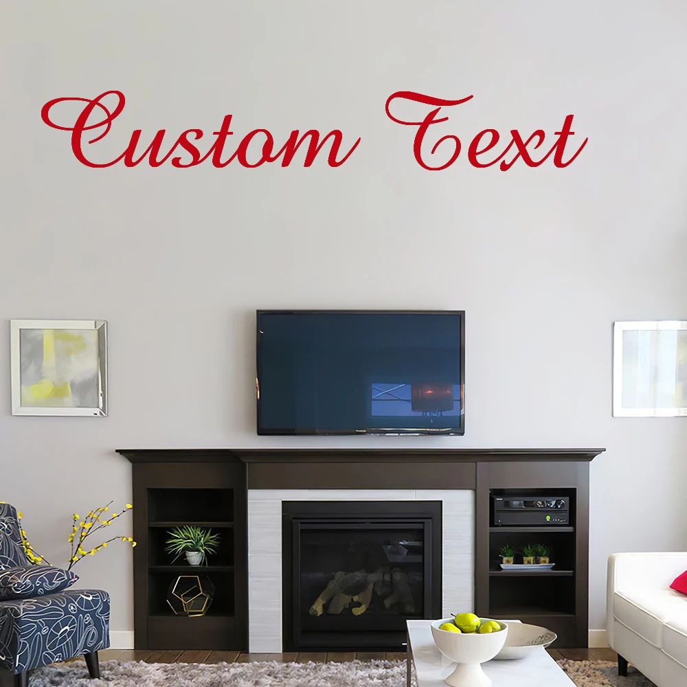

1 pc new pretty Custom text Wall Stickers Modern Fashion Wall Sticker For Kids Rooms Home Decor Sticker Mural