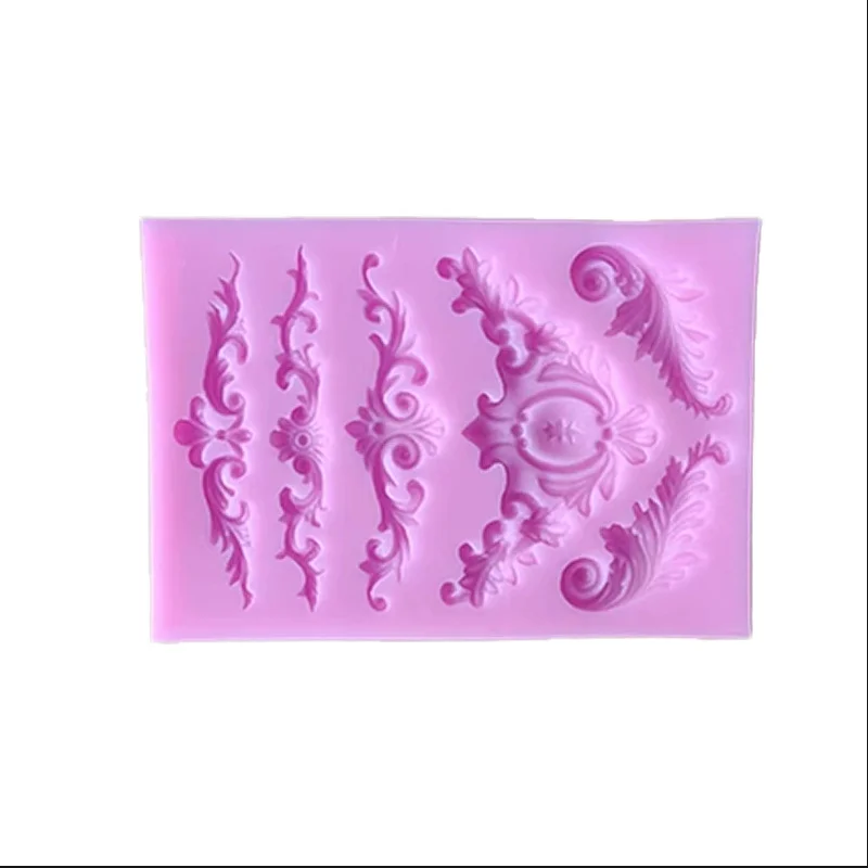 New Retro European-style pattern silicone mold DIY chocolate fondant baking mold crafts accessories mold